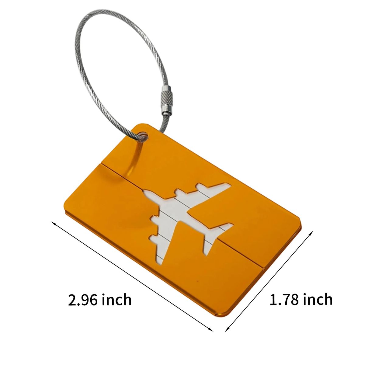 Durable Aluminum Luggage Tag with Steel Wire Loop 8