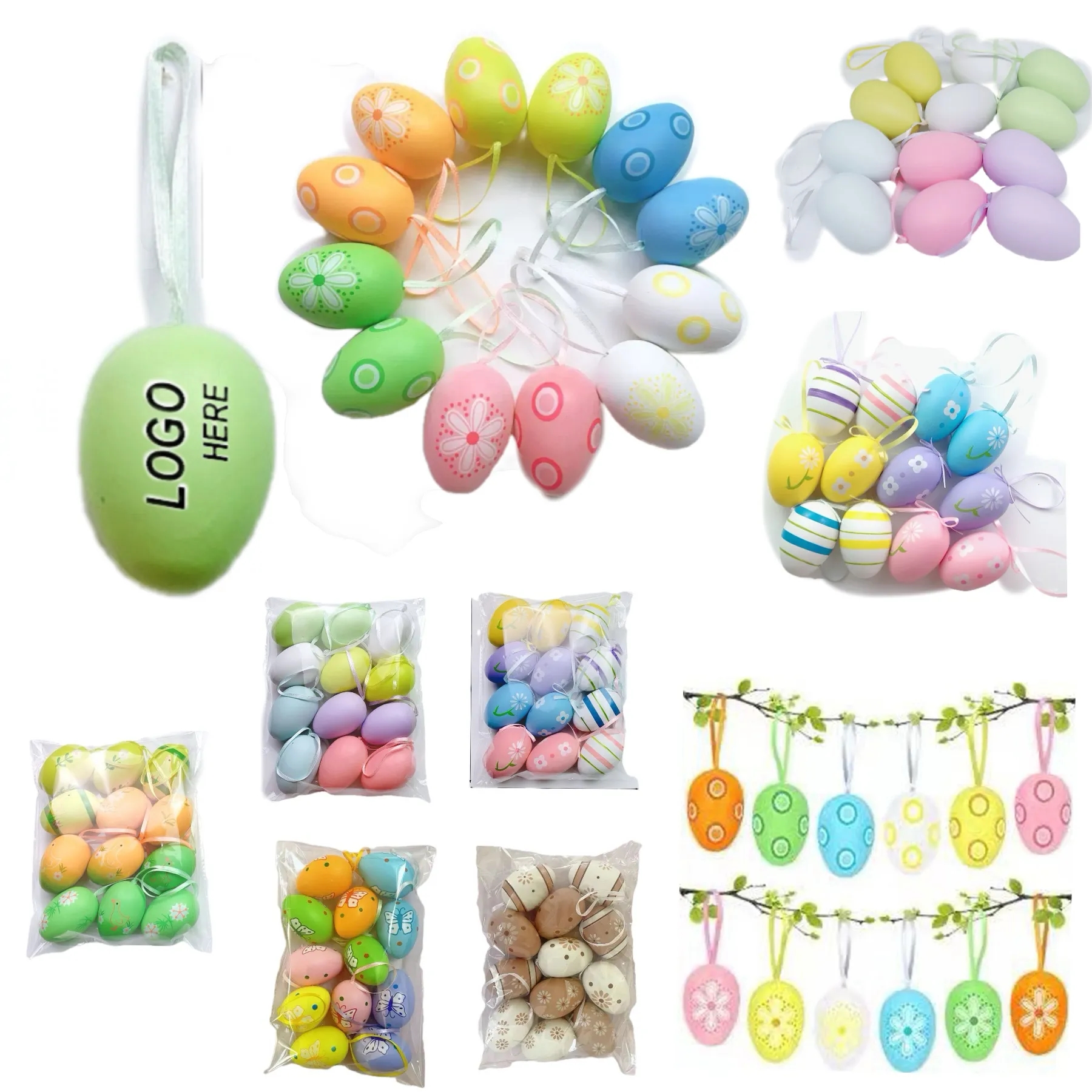 12 Pcs 2.36 Inch Neutral Easter Speckled Eggs 1