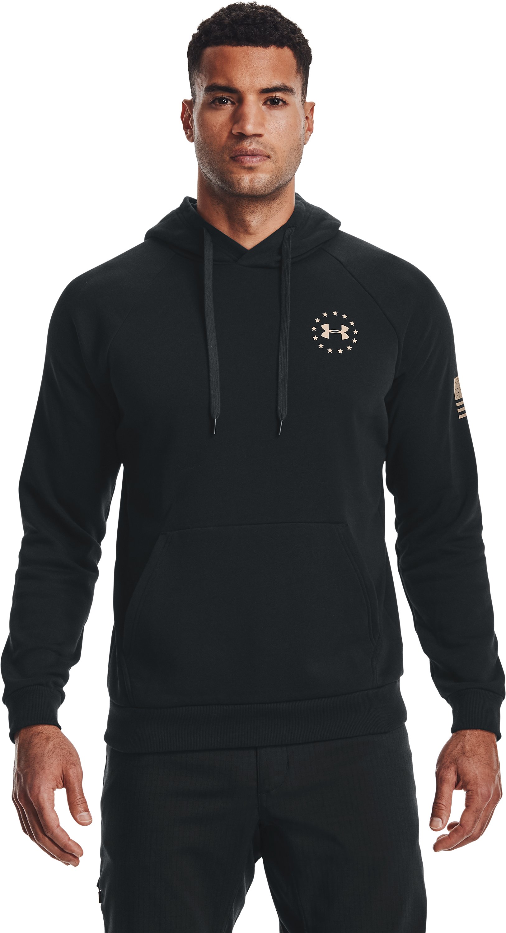 Men's UA Freedom Flag Rival Hoodie, custom hoodie or sweatshirt with logo imprint 2