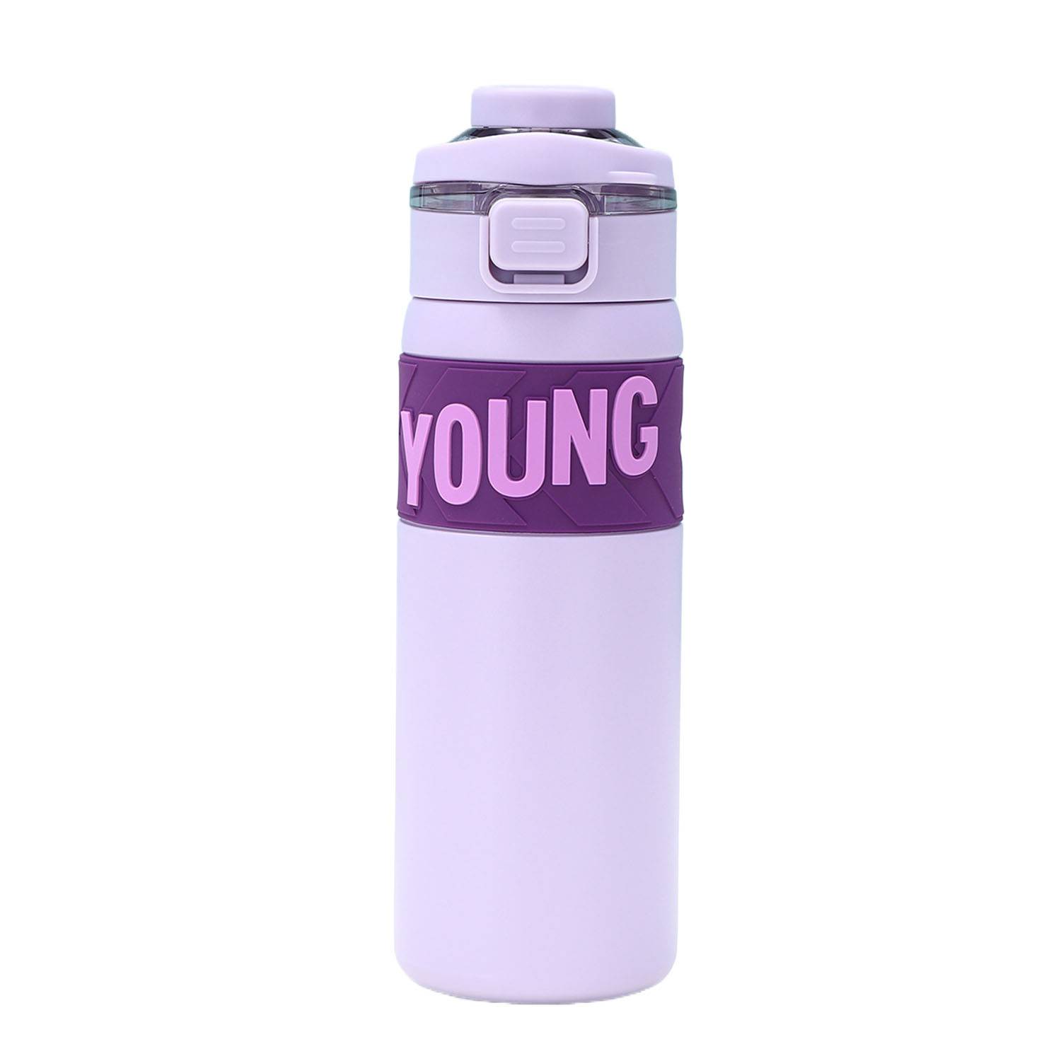 23oz Portable Stainless Steel Bottle Silicone Spout, custom water bottle with logo imprint 2