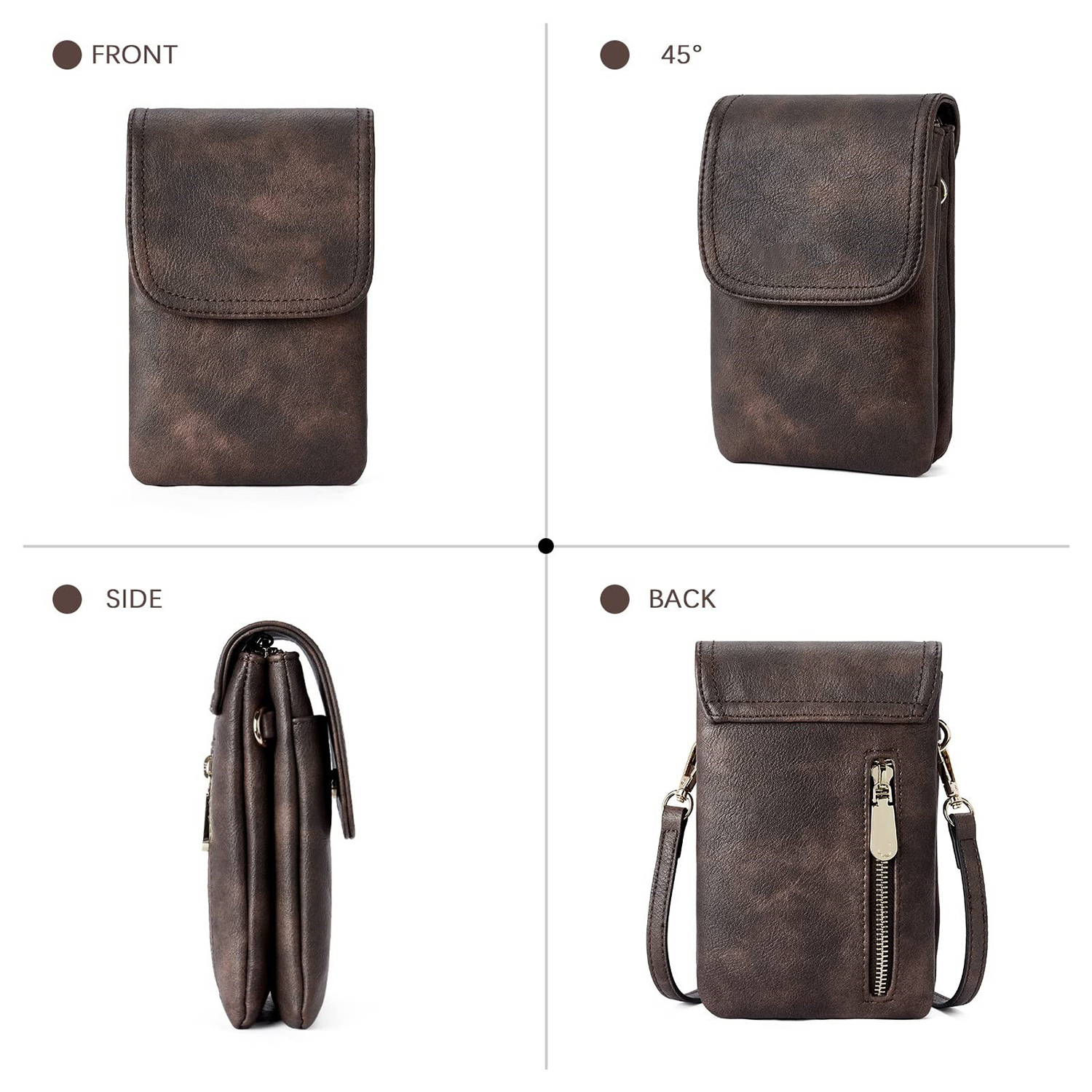 Genuine Leather Small Crossbody Bags for Women Wallet Purses 4