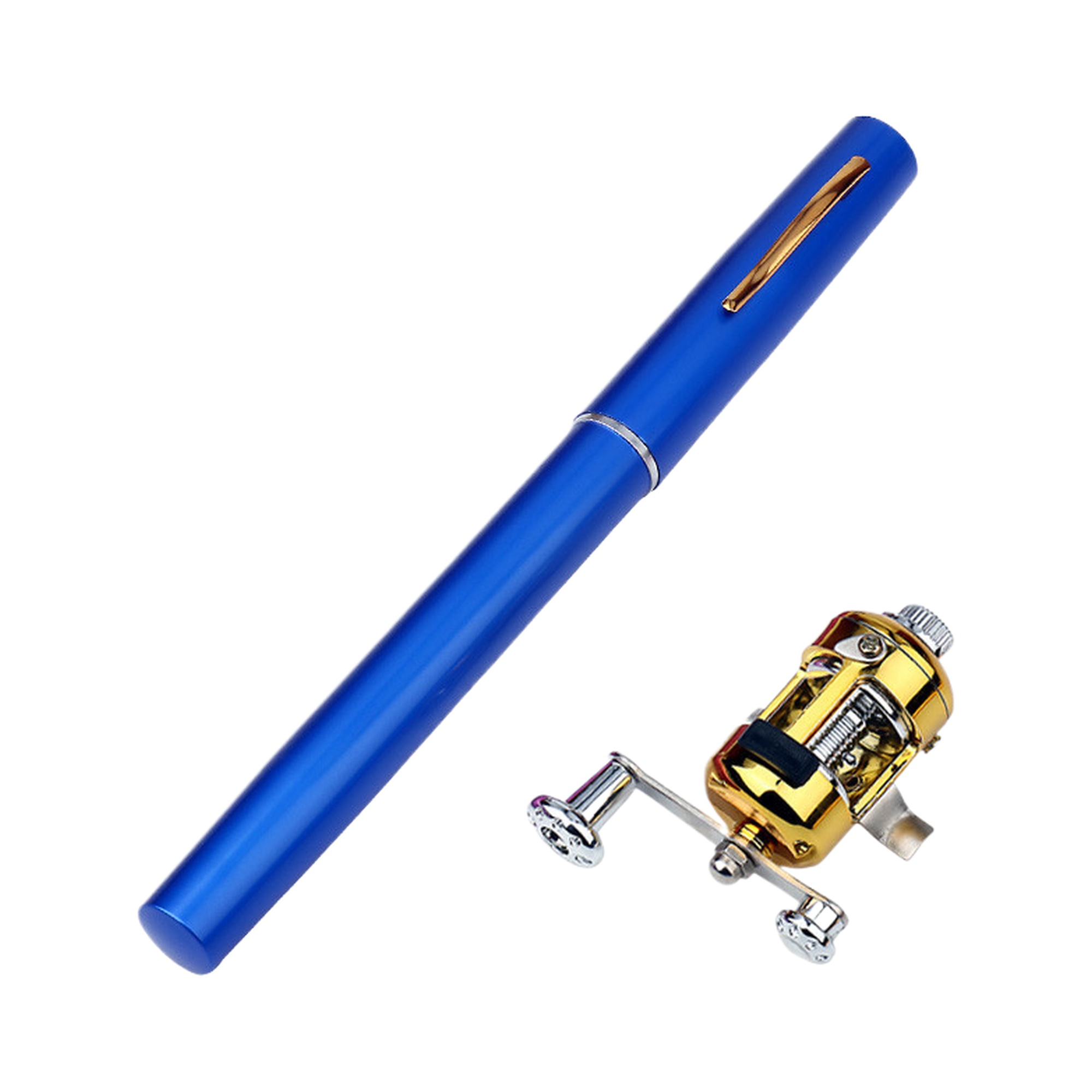 Aluminum Alloy Pen-Style Fishing Rod 1m Mini Portable Pocket Ice Raft Bridge Fishing Hard Action 6
