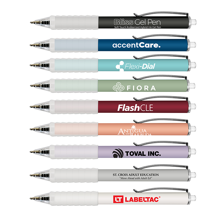 Bliss Gel, Soft Touch Rubberized Hybrid Ink Gel Pen with Grip