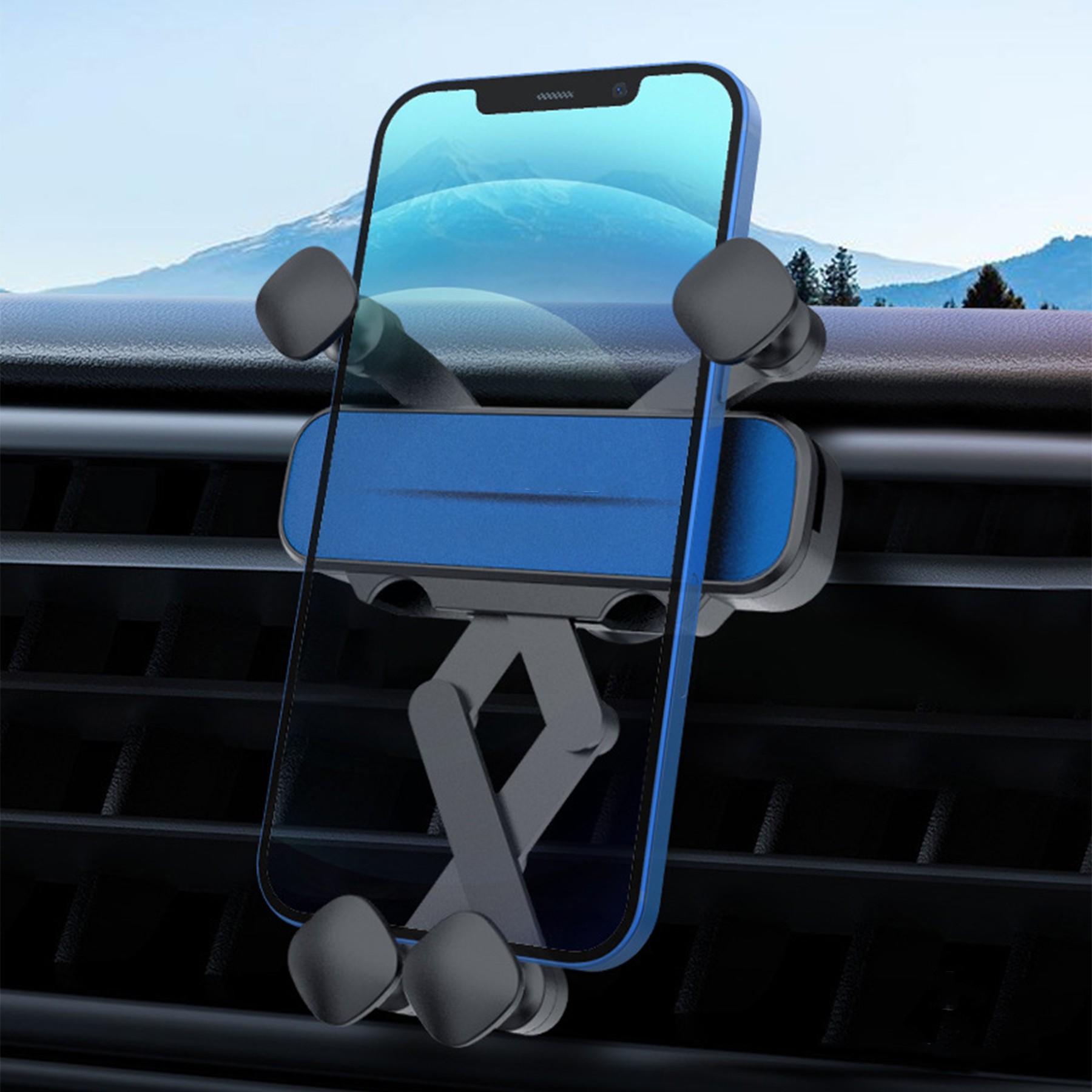 Sand Blasting Process Car Air Vent Stand Phone Holder 2