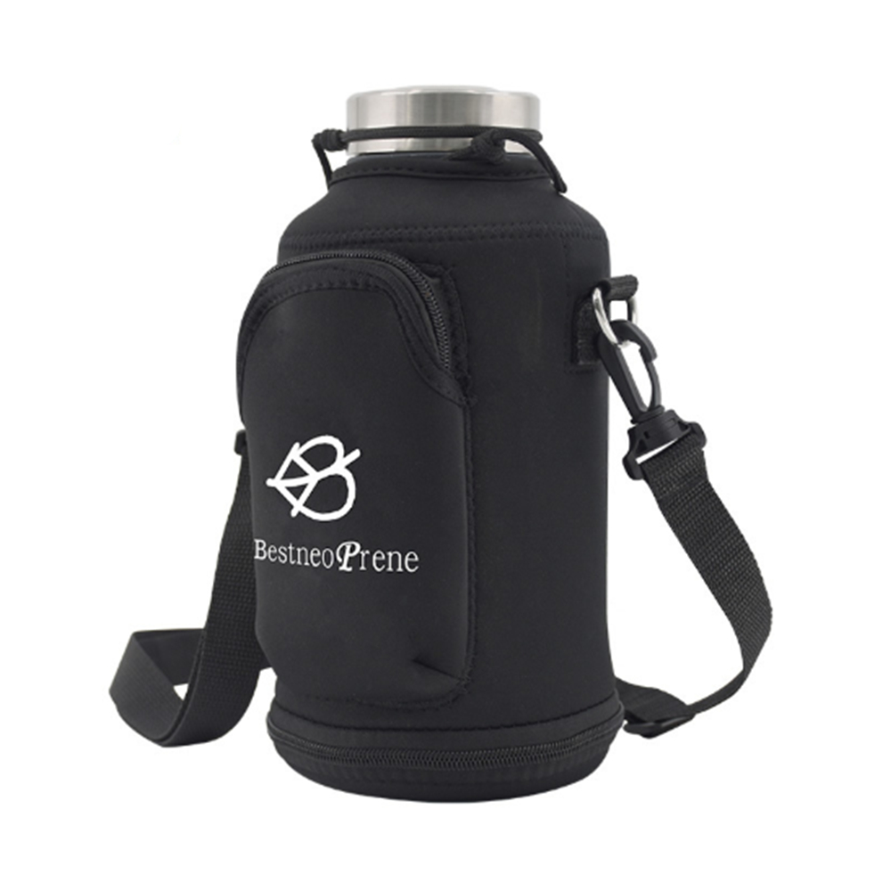Neoprene Water Bottle Cooler Holder w/Strap, custom koozie with logo imprint 3