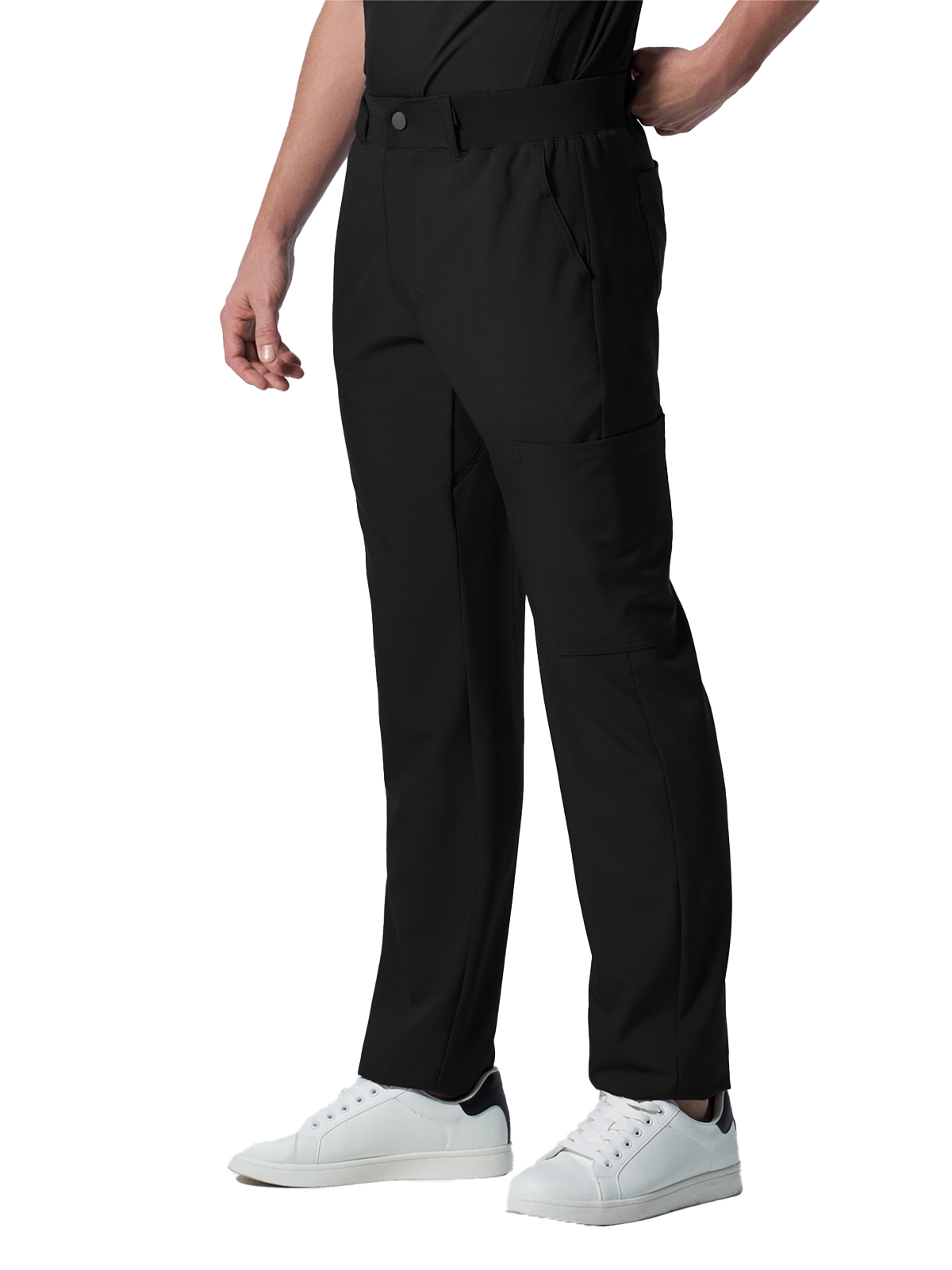 Landau - Forward - Men's Eight-Pocket Mid-Rise Rib-Knit Elastic Waist Cargo Pant 53