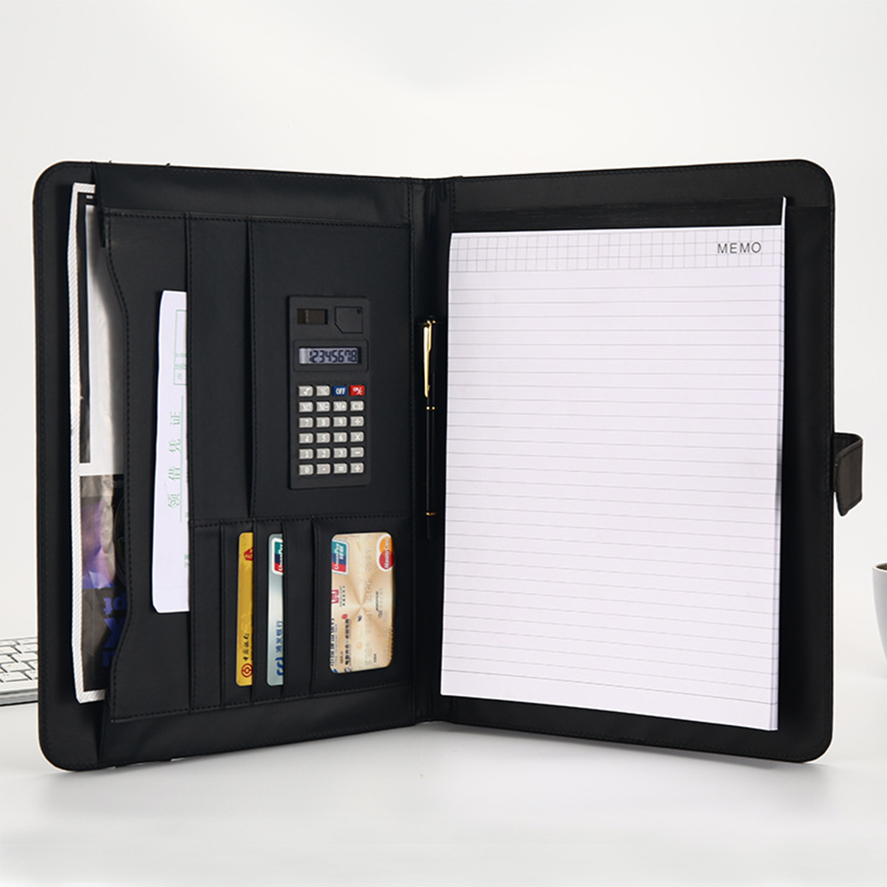 A4 Leather Padfolio Binder 3