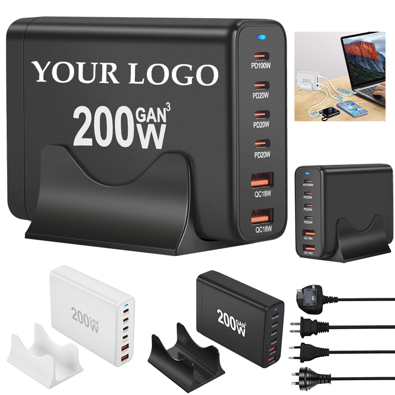 6-Port 200W USB Charger Station Wall Adapter 1