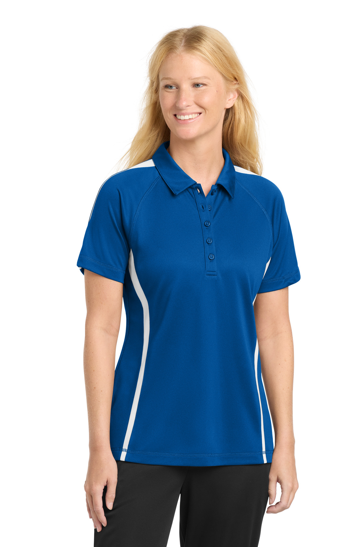 Sport-Tek Women's PosiCharge Micro-Mesh Colorblock Polo. LST685 27