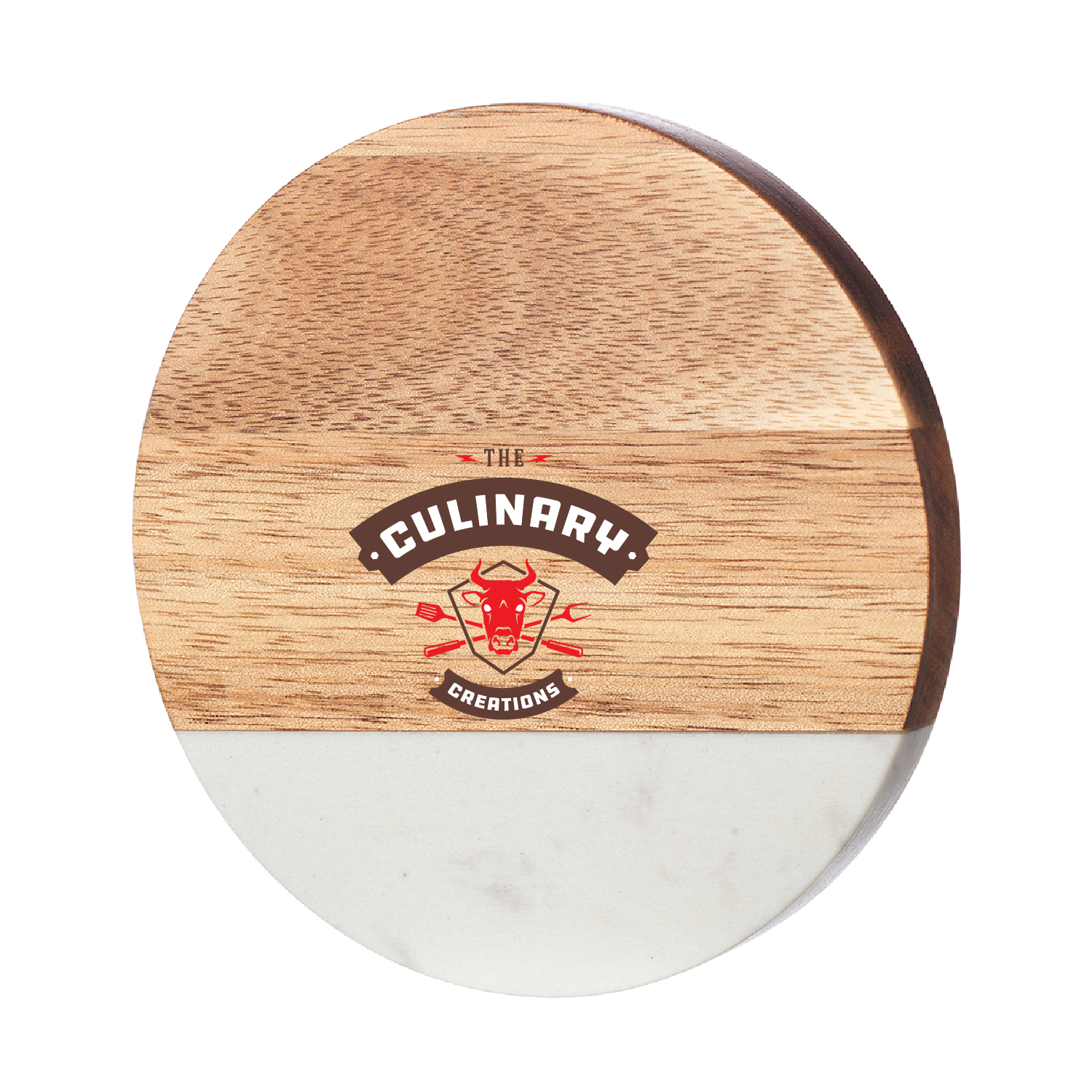 Natural Beauty Marble and Wood Coaster (Full Color Imprint) 1
