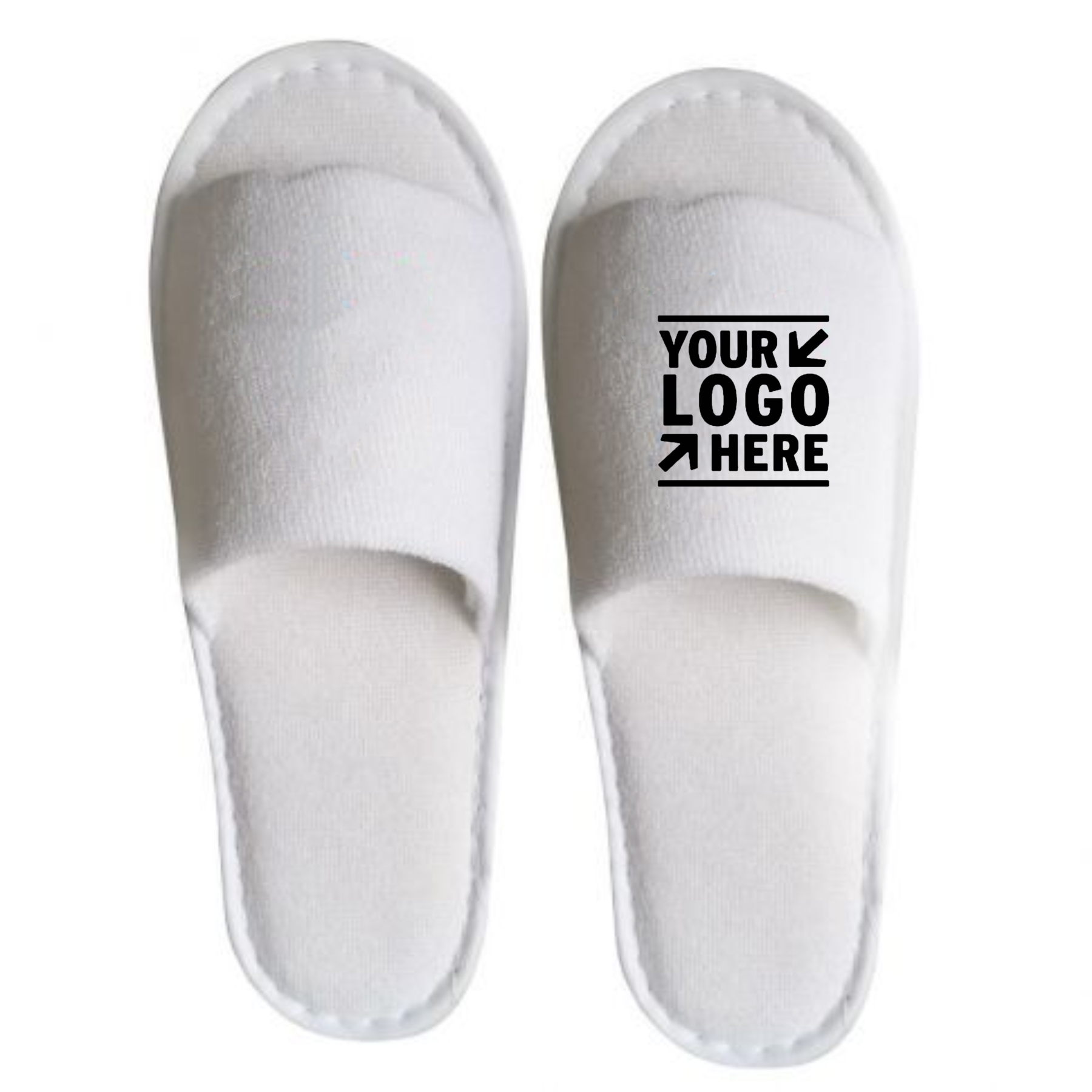 Open Toe Terry Cotton Hotel Slippers 2