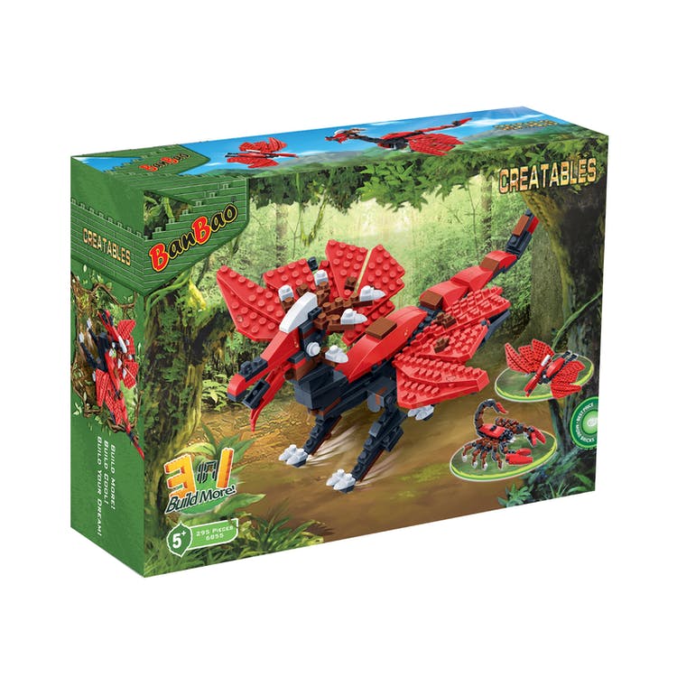 3-in-1 Dinosaur Interlocking Block Sets - 295 Pieces 2