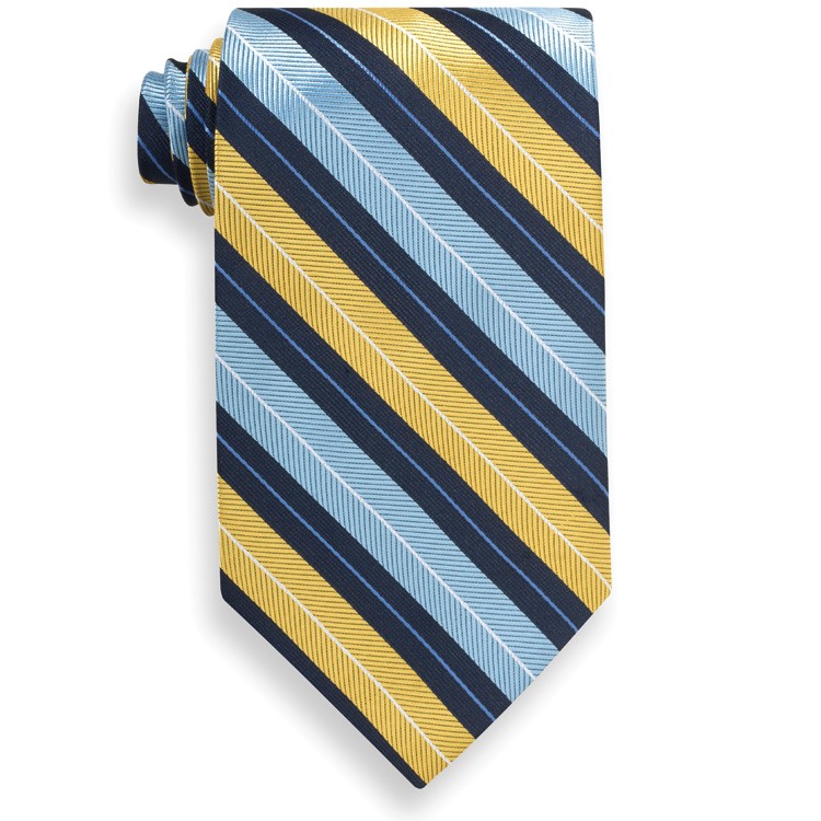 Mansfield Yellow and Blue Stripe Tie 2