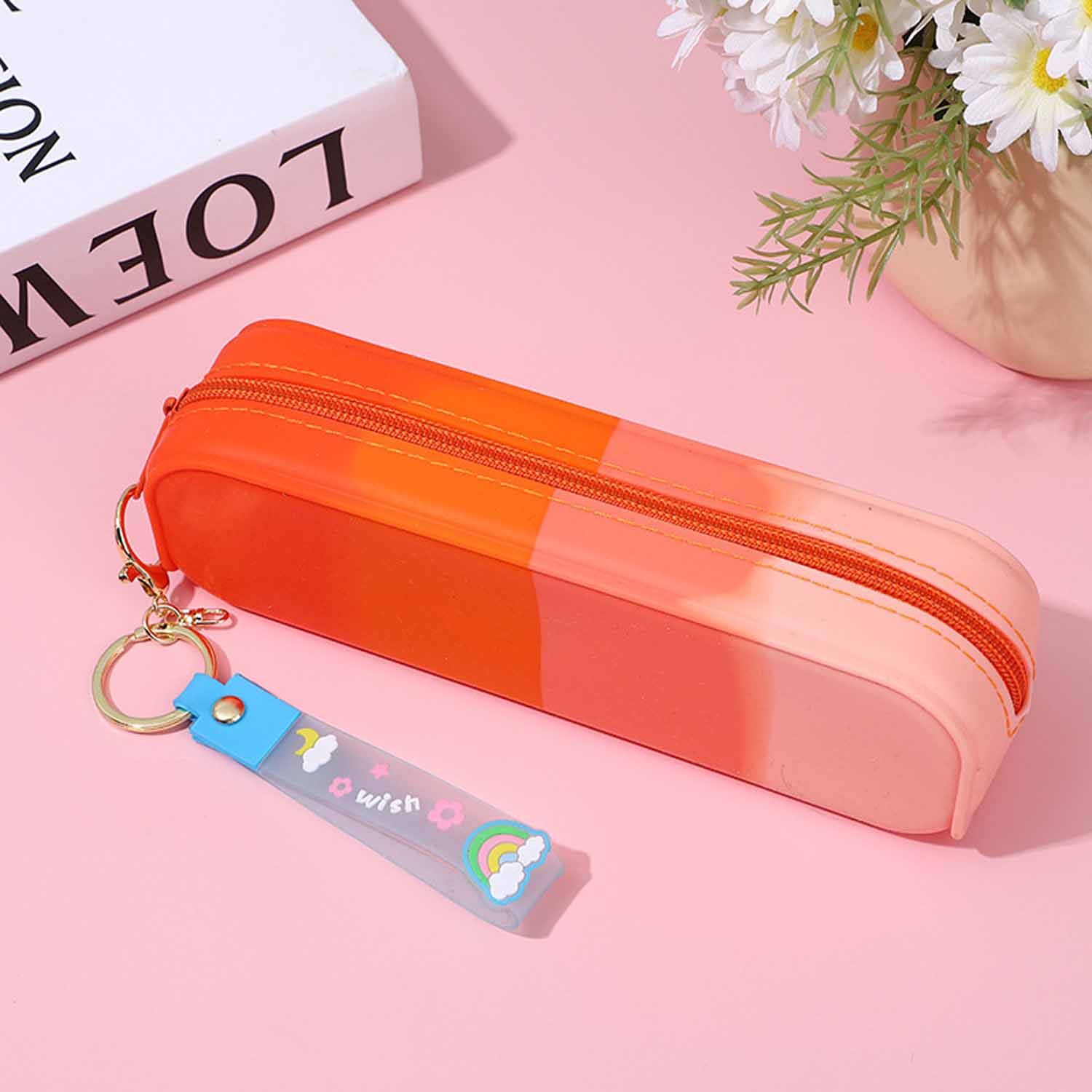 Rectangular gradient silicone pencil pouch 5