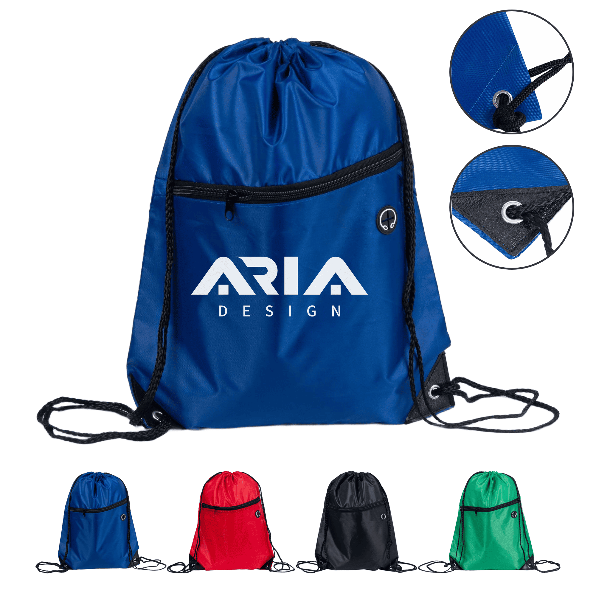 Polyester Drawstring Zipper Bag 4