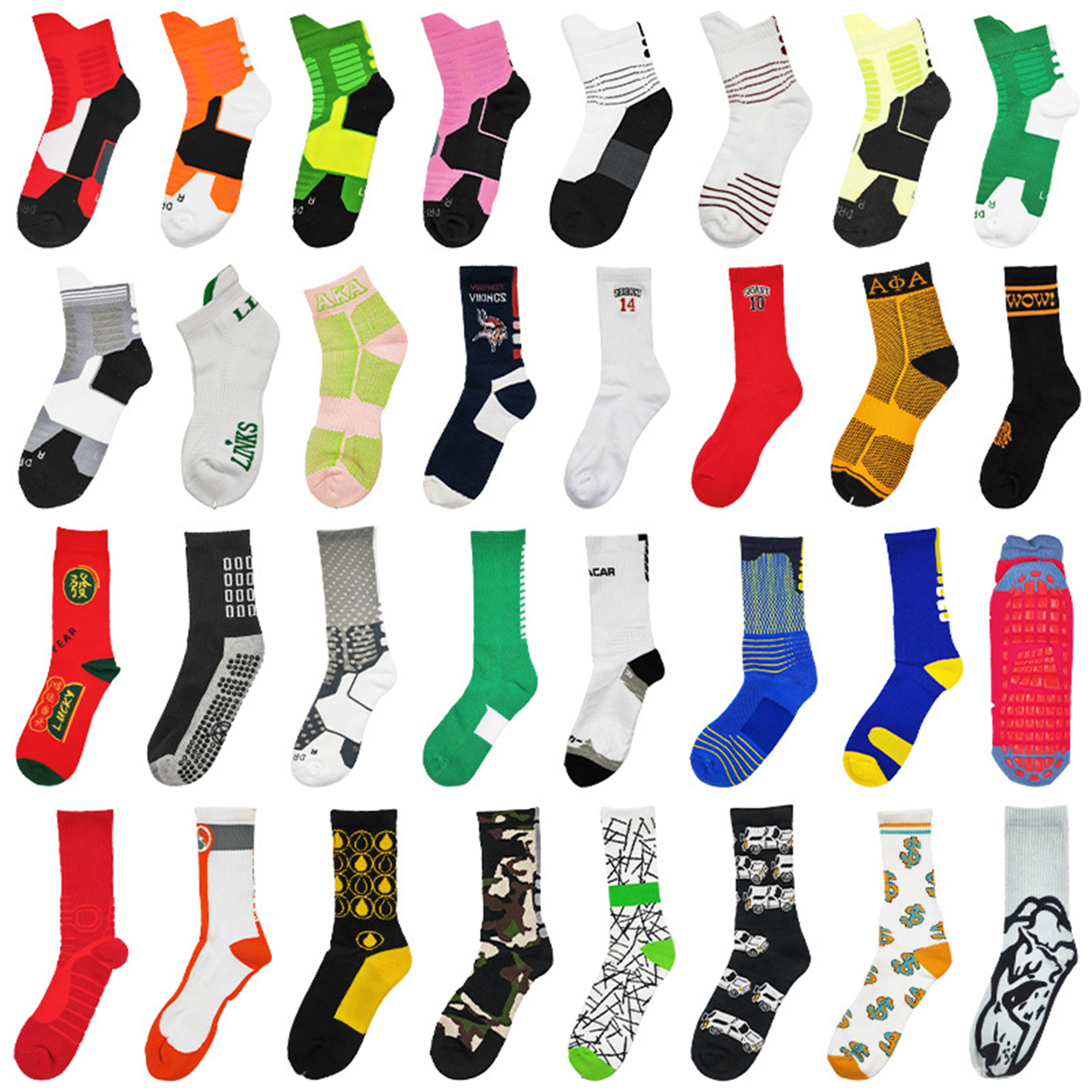 Classic Custom Cotton Crew Socks Knit In 2