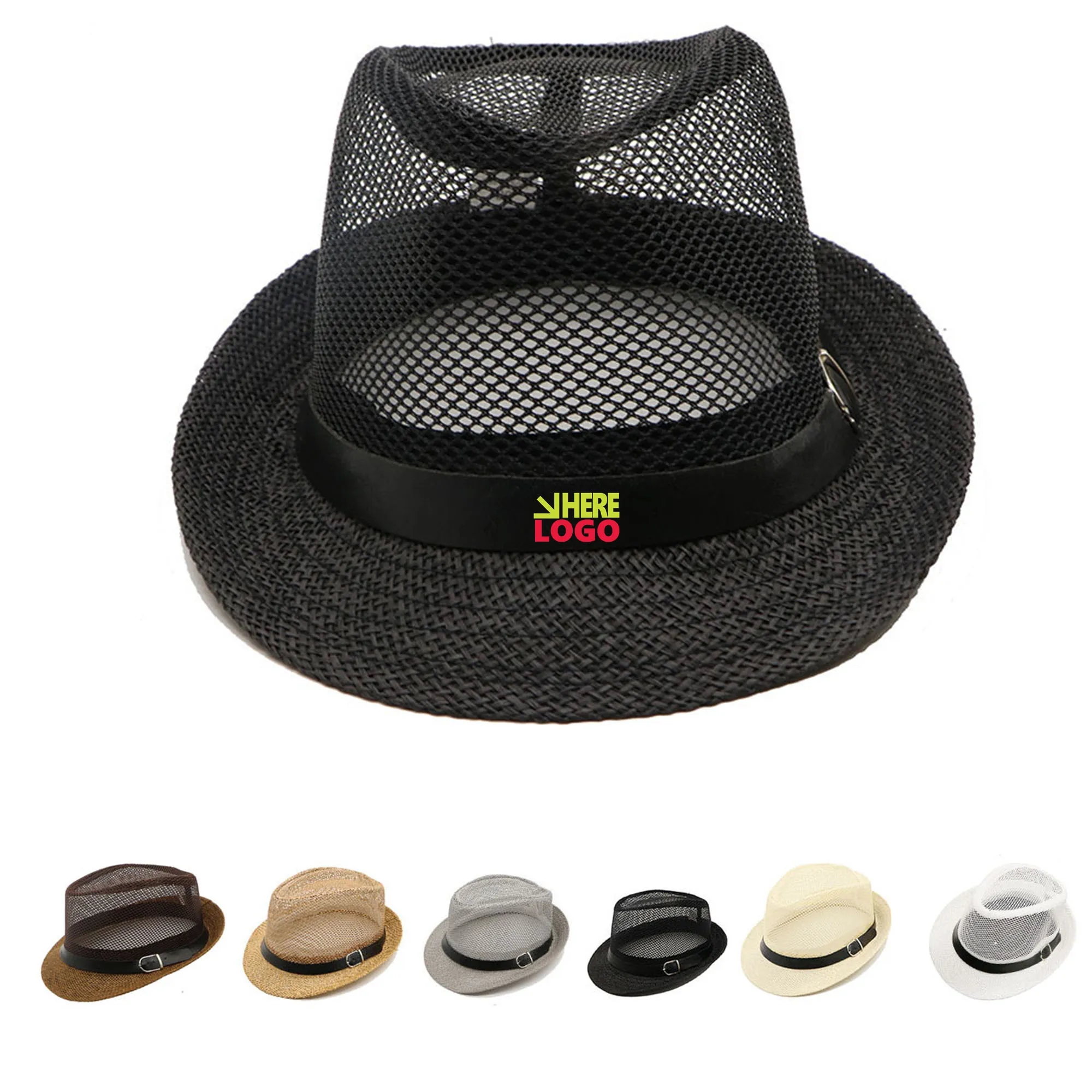 Short Brim Mesh Crown Beach Sun Cap 7