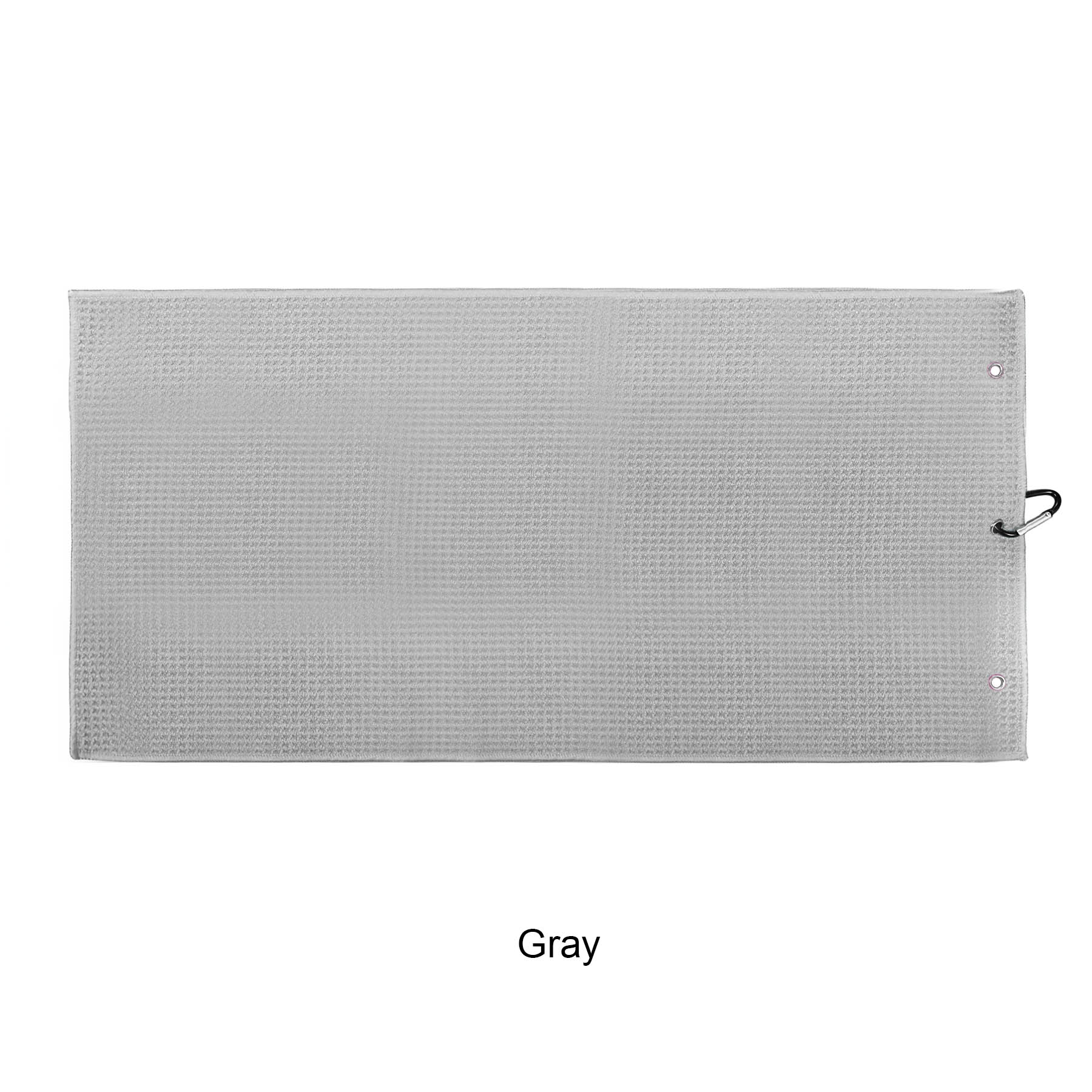 Microfiber Waffle Two-fold Golf Towel w/ Carabiners Clip 12" x 24" 16
