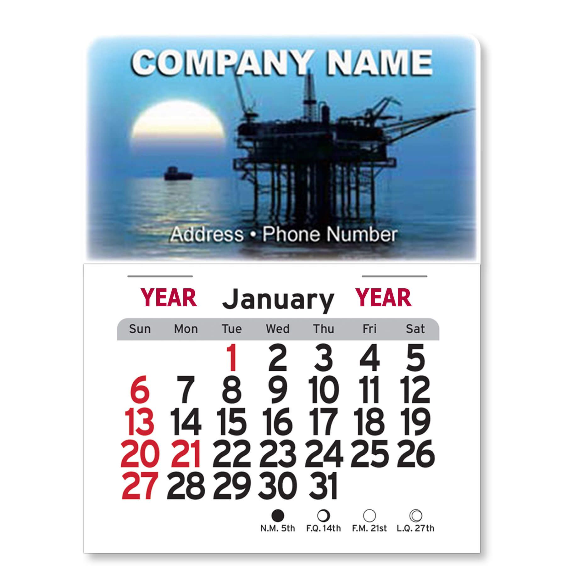 Adhesive Peel-N-Stick® Calendar - Rectangle 21
