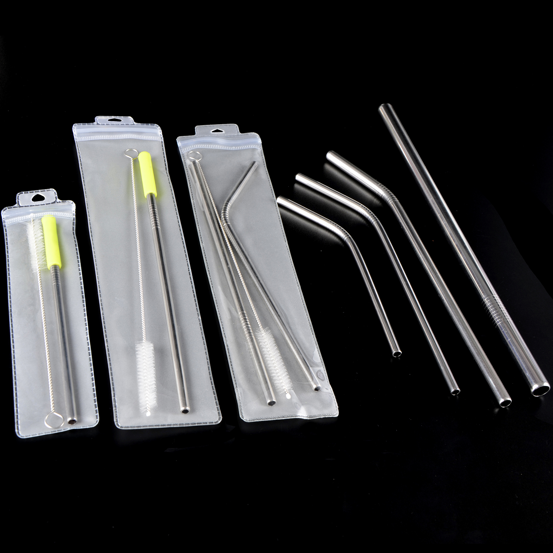 9 1/2"L 5/16"Dia Stainless Steel Straws 1