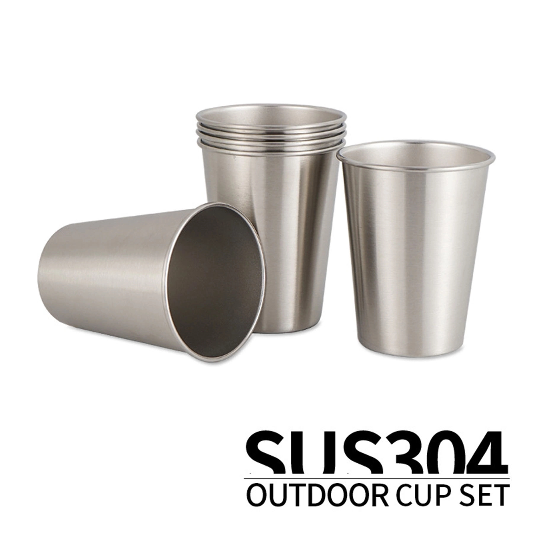 Stainless Steel Drinking Cups Set 2