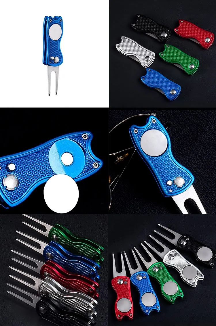 Golf Divot Repair Tool with Magnetic Ball Marker 9