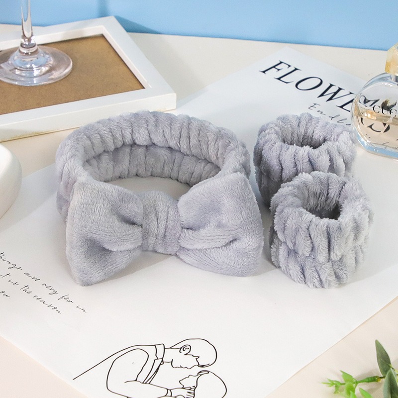 Spa Headband and Matching Wrist Bands for Washing Face 10