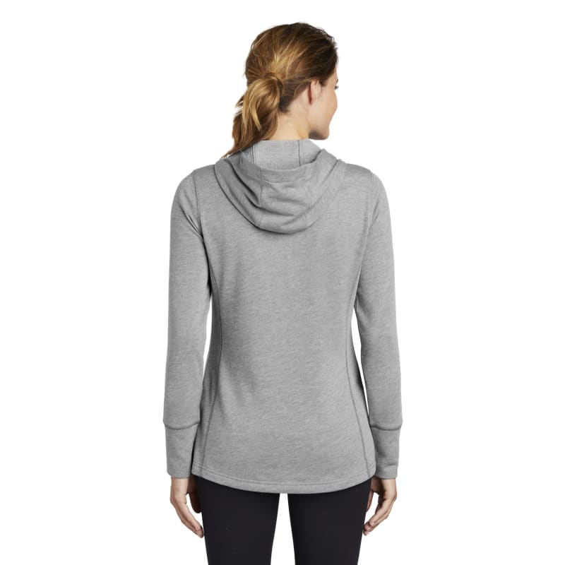 Sport-Tek Women's PosiCharge Tri-Blend Wicking Fleece Hooded Pullover. 15