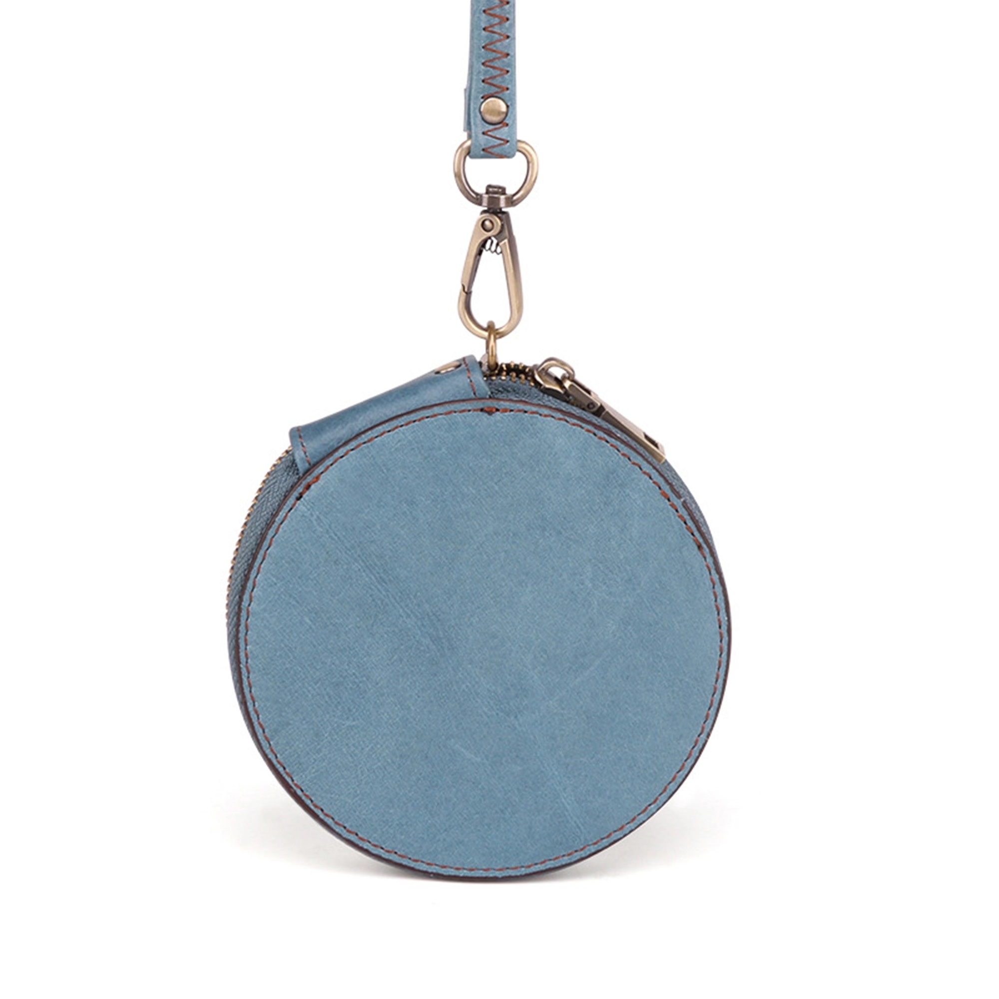 Leather Round Mini Coin Pouch 2