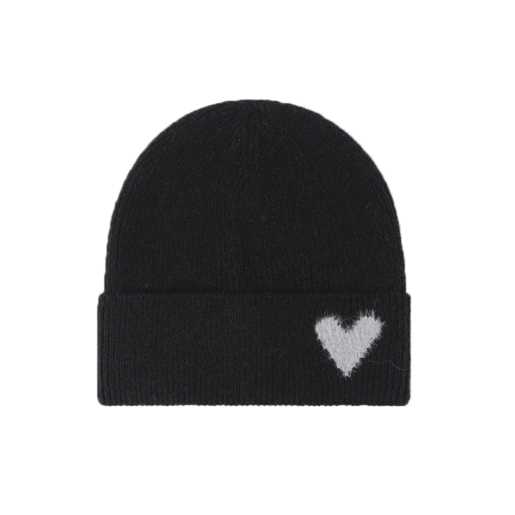 Love Heart Embroidery Knitted Beanie 5