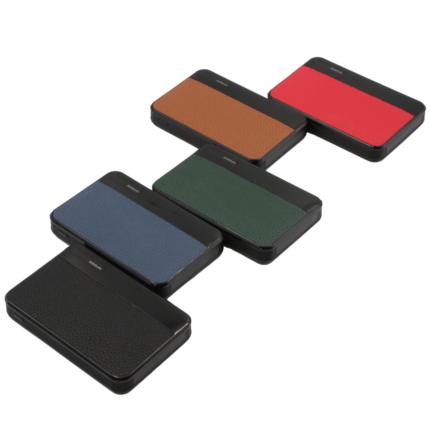 5000mAh Leather Finished Power Bank with digital display 5