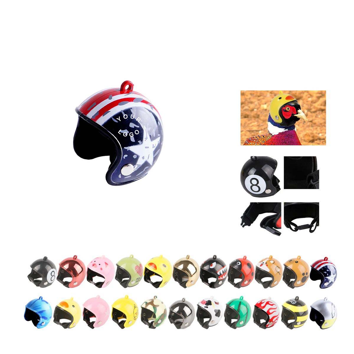 Durable ABS Chicken Helmet for Farm and Pets 22