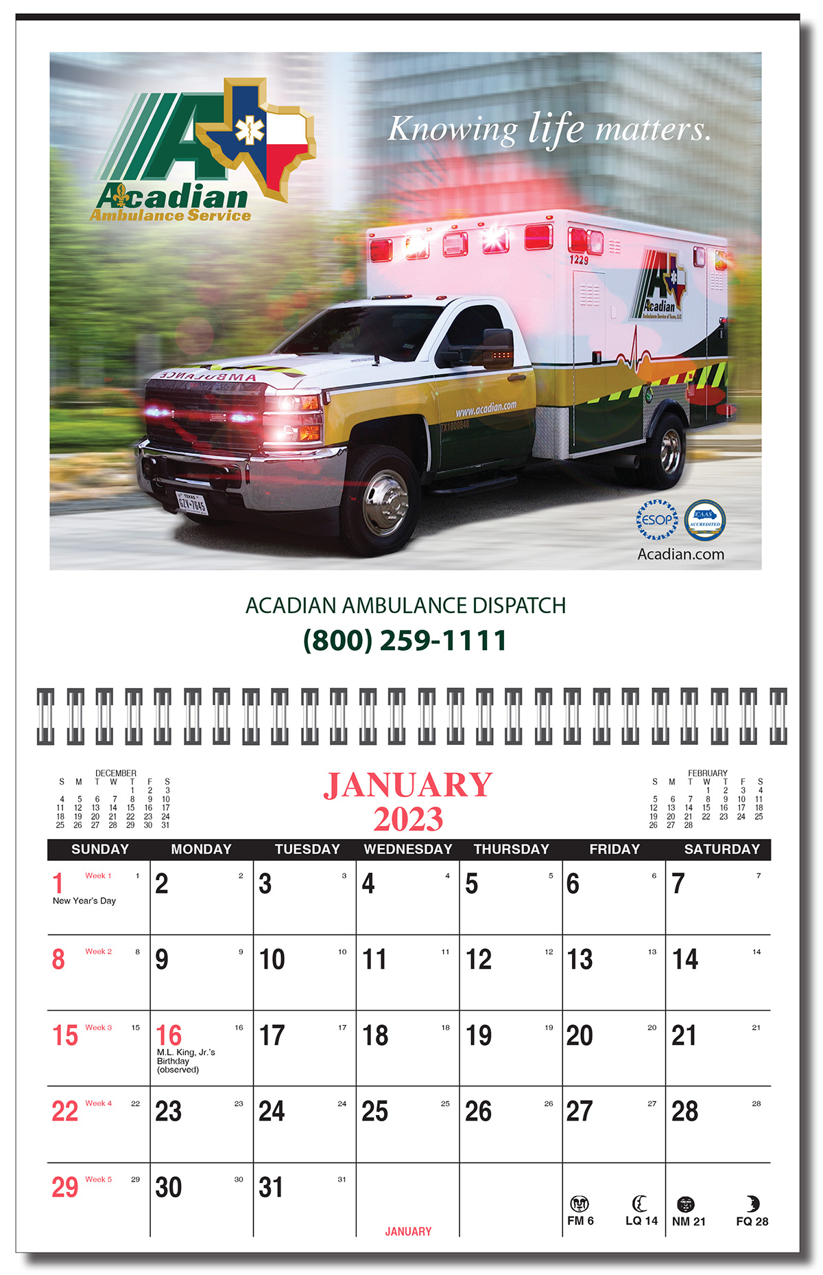 Wire-O Bound 12 Month Wall Calendar 4