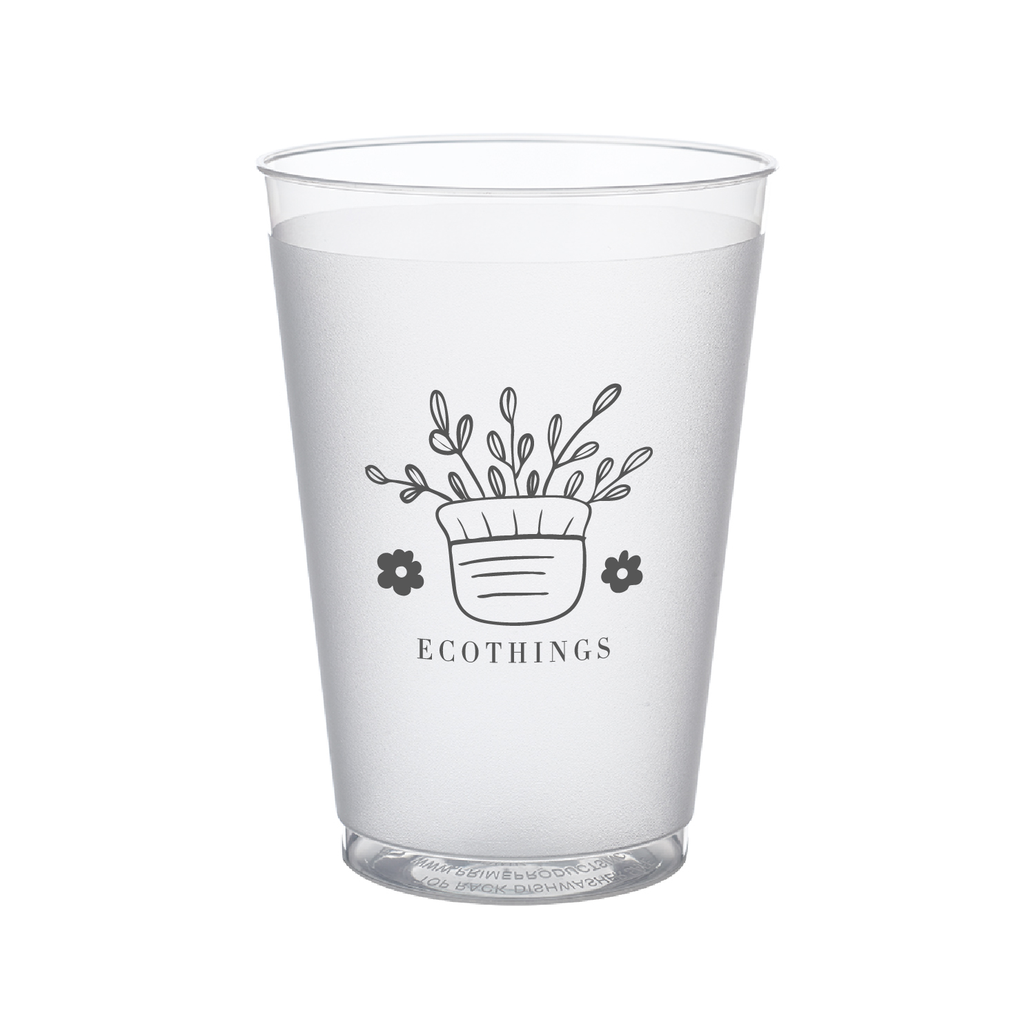 12 oz. Frosted Plastic Stadium Cup (1 Color Imprint) 3