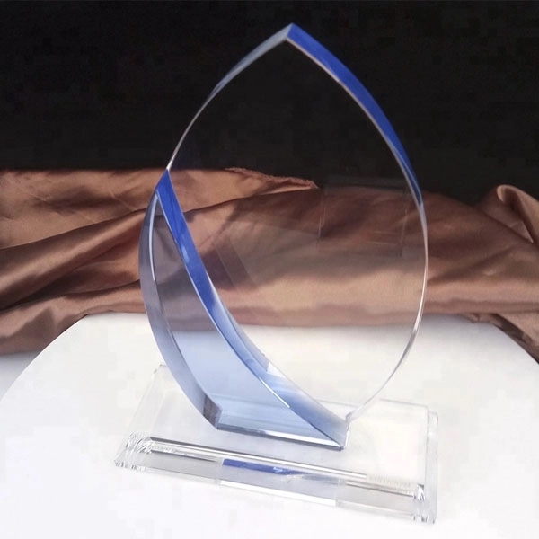Blue and Clear Crystal Trophy Awards 3