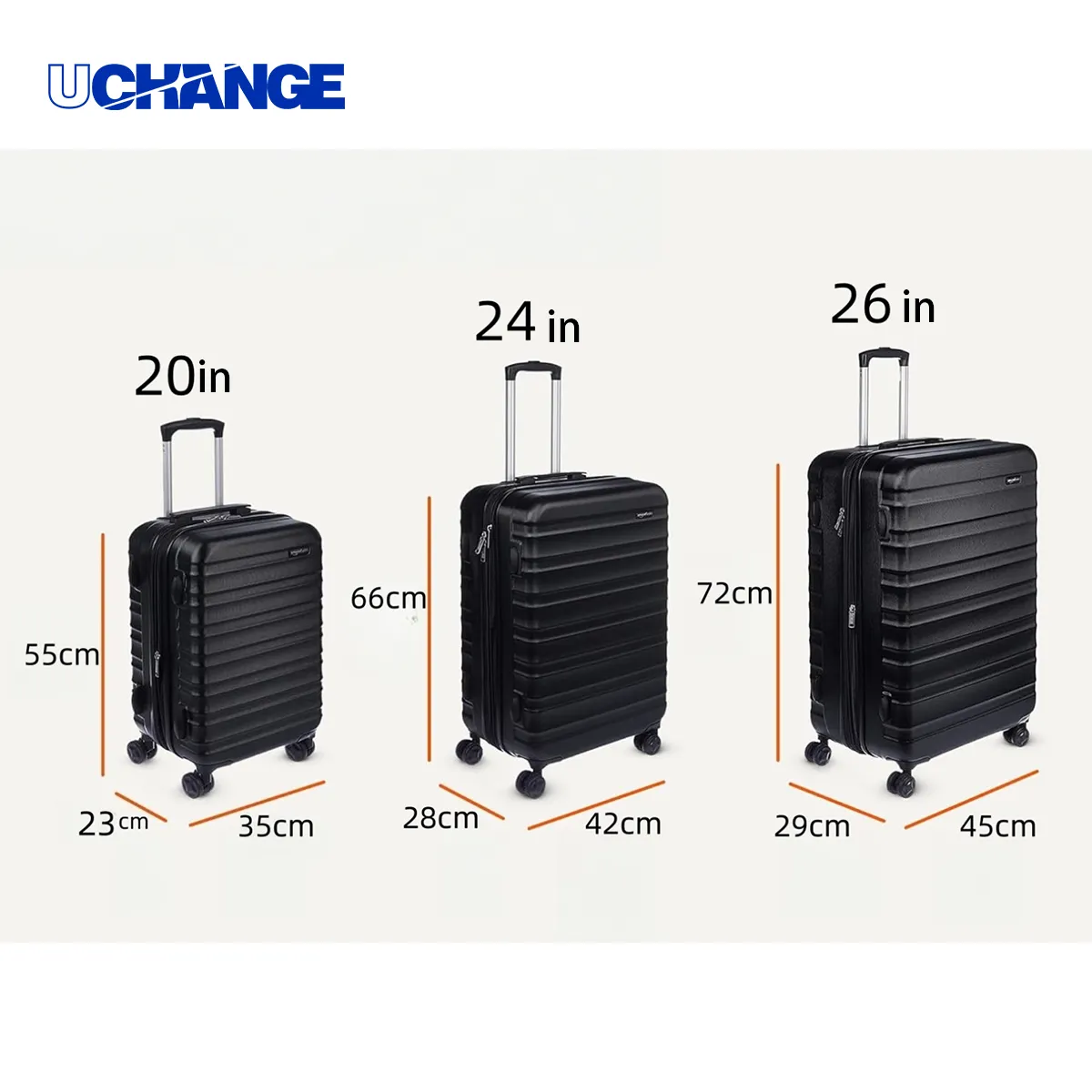 ABS Hardside Expandable Spinner Carry On Luggage 1