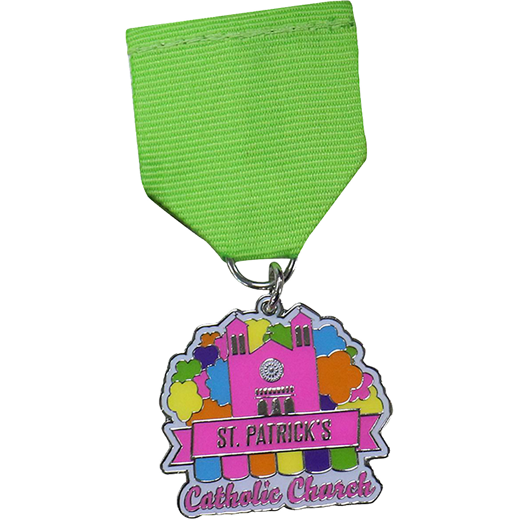 Fiesta Medals: 1 1/2" W x 1 1/2" H x 1/16" D 1