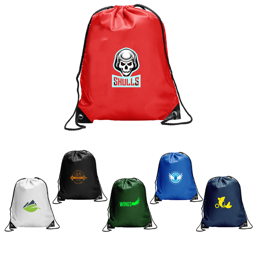 Rush - Solid Color 210-D Polyester Drawstring Bag 1