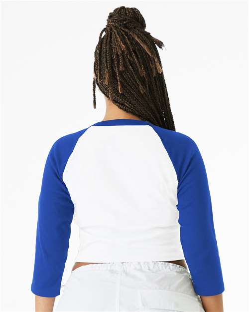 Women's Micro Rib Three-Quarter Raglan Sleeve Baby Tee - 1200 47