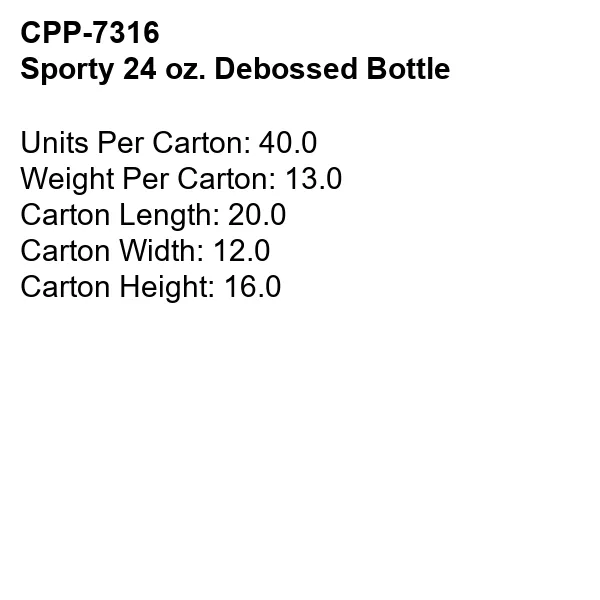 Sporty 24 oz. Debossed Bottle 18