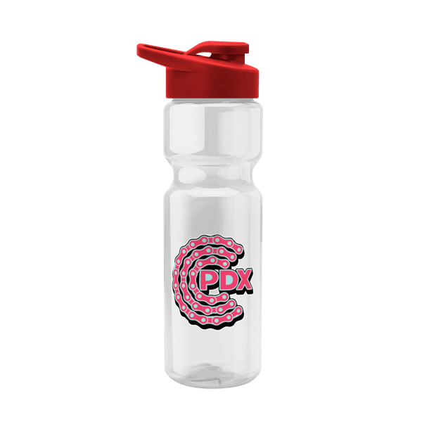 Blazer 28oz Transparent Bike Bottle w/Drink-thru Lid 1149