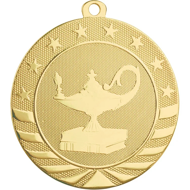 2 3/4" Starbrite Lamp of Knowledge Medal 2