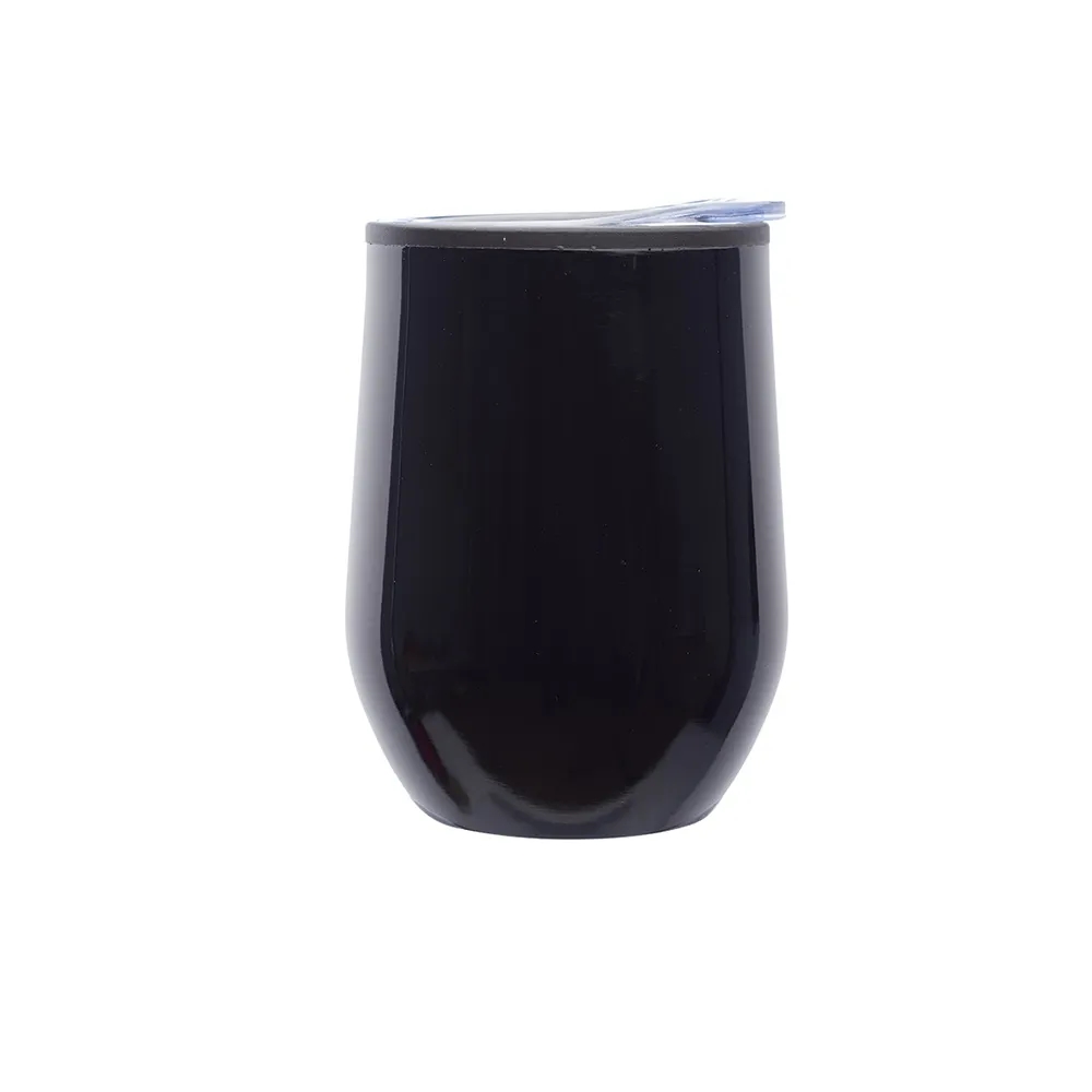 12 Oz Stemless Wine Glasses Tumbler w/Lid 2