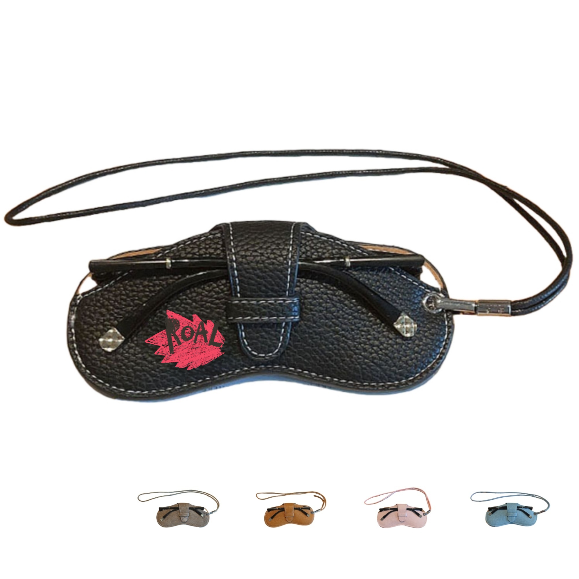 Soft Leather Sunglasses Pouch With Lanyard 5