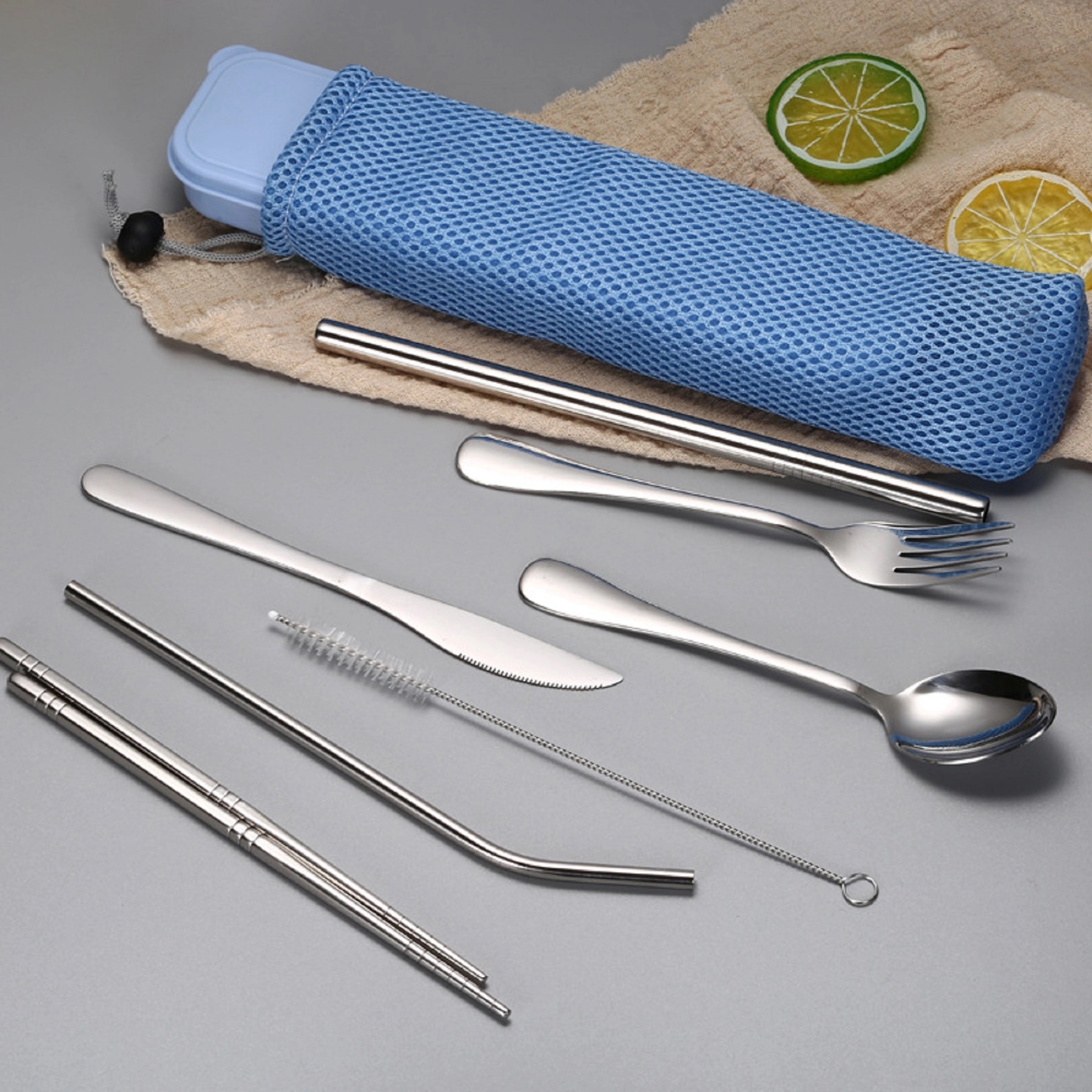 Reusable Student 7 Pieces Flatware Set 5