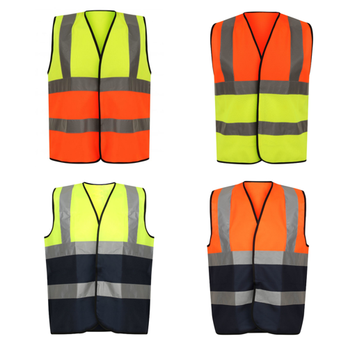 VISIPRO Unisex Hook & Loop Reflective Colorblock Safety Vest 11