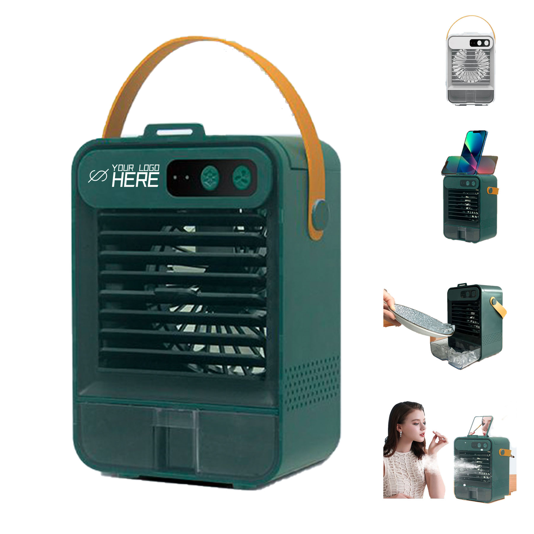 4 In 1 Portable Fan With Mirror Phone Holder And Humidifier 2