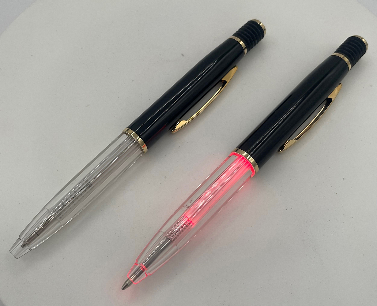 Plunge action LED Light Up Ballpoint Pen 2