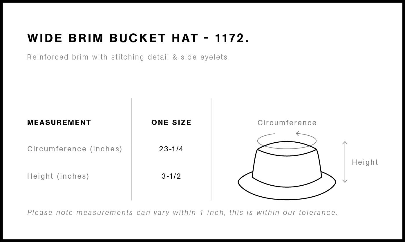 Wide Brim Bucket Hat | 1172 15