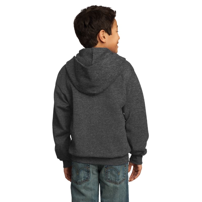 Port & Company - Youth Core Fleece Full-Zip Hooded Sweatshirt. 65